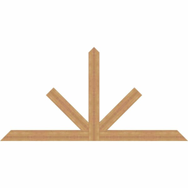 Ekena Millwork Saratoga Timber Gable Bracket, Western Red Cedar, 96"W x 48"H x 1 1/2"D x 5 1/2"F, 12/12 Pitch GBW096X48X0206SAR00SWR - main